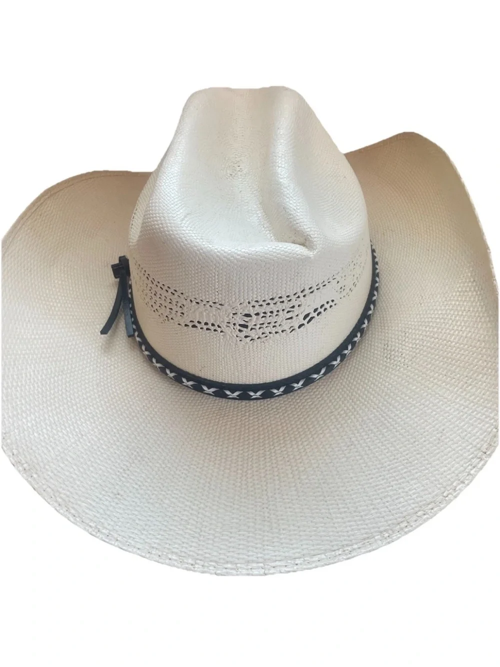 Cody James Mens Cowboy Western Rodeo  Stetson Hat with Black Band - Cream